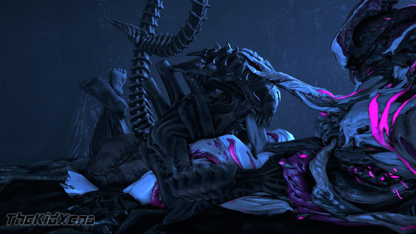 3d_(artwork) alien alien_(franchise) ass big_butt black_body crossover detailed_background digital_media_(artwork) duo erection excella eyeless faceless_character faceless_male fan_character fangs fellatio female female_xenomorph genitals grey_body hi_res humanoid interspecies male male/female multicolored_body nidus_(warframe) open_mouth oral penile penis pink_body sex teratophilia thekidxeno thick_thighs vein veiny_penis video_games warframe white_body wide_hips xenomorph