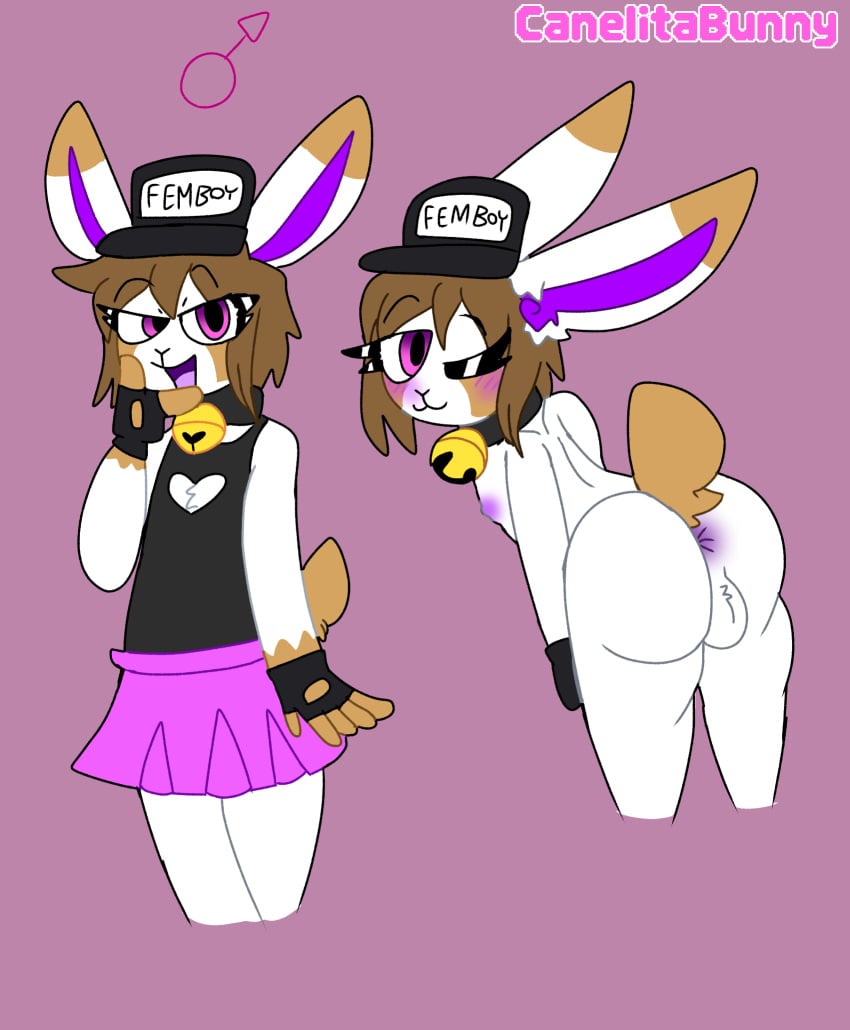 anthro ass bad_anatomy canela_(canelitabunny) canelitabunny femboy gay male male_only rabbit rule_63