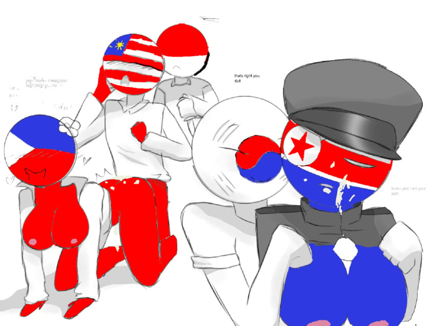 2girls 2girls4boys 4boys boobjob countryhumans countryhumans_edit countryhumans_girl cum_in_ass cum_inside cum_on_face indonesia_(countryhumans) knife malaysia_(countryhumans) north_korea_(countryhumans) philippines_(countryhumans) smile south_korea_(countryhumans)