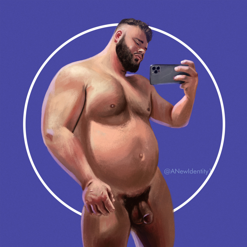 1boy 1male a_new_identity beefy belly caucasian caucasian_male chubby dad_bod flaccid flaccid_penis male male_focus male_only meatyhenri onlyfans_model pubes real_person selfie tallywhacker