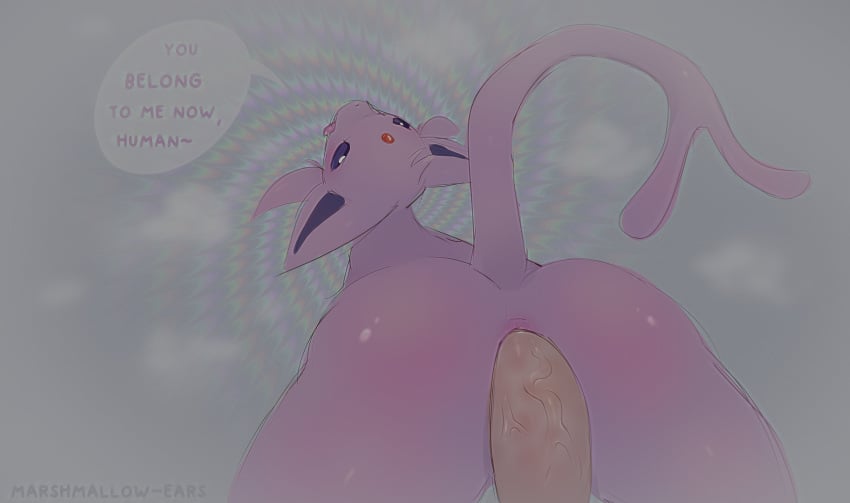 absurd_res anal anal_sex dialogue duo eeveelution english_text espeon female female_penetrated first_person_view genitals hi_res human human_pov hypnosis hypnotizing_viewer looking_at_viewer looking_back male male/female male_penetrating male_penetrating_female male_pov mammal marshmallow-ears mind_control nintendo penetration penile penile_penetration penis penis_in_ass pink_body pokémon_(species) pokemon text tongue tongue_out vein veiny_penis video_games