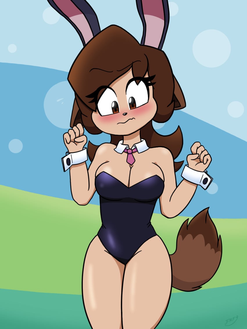 anthro blush bunnysuit dana_frefer9 easter embarrassed frefer9 furry holidays humiliation solo solo_female