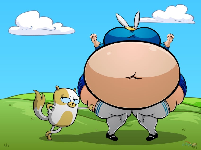 2girls adventure_time belly belly_expansion belly_inflation big_belly big_breasts breast_expansion breasts cake_the_cat expansion fat female fionna_the_human_girl huge_belly huge_breasts ilikapie inflation