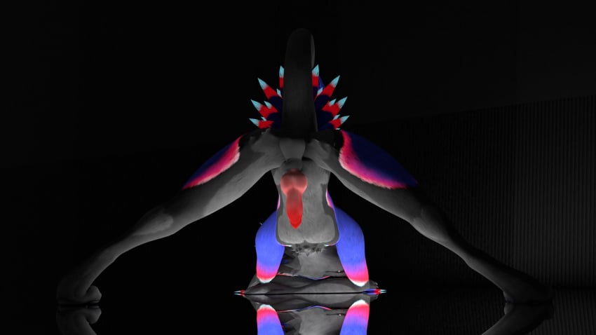 3d animal_genitalia animal_genitals animal_penis anthro anthro_only back_view backsack balls black_pawpads canid canine canine_genitalia canine_genitals canine_penis erect_penis erection fur furry furry_focus furry_only grey_fur hanging_balls hanging_penis jackochallenge jackopose jex jexouium knot legs_apart male male_focus male_only naked nude on_floor penis purple_fur raised_tail red_penis rexis rexouium spread_legs tail_up twitter url vrchat vrchat_avatar
