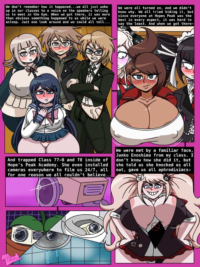 2022 angry areola_slip asahina_aoi black_hair blonde_hair blue_eyes blue_hair blush blushing blushing_profusely breast_envy brown_eyes brown_hair camera camera_flash celestia_ludenberg cleavage clothes clothing comic comic_page comic_panel danganronpa danganronpa:_trigger_happy_havoc danganronpa_1 danganronpa_2:_goodbye_despair dark-skinned_female dark_skin earrings evil_grin female green_eyes hidden_camera huge_ass huge_breasts huge_cock junko_enoshima long_hair maizono_sayaka male mr.lewd multiple_boys multiple_girls naegi_makoto nanami_chiaki pale-skinned_female pale_skin partially_clothed pink_eyes pink_hair plant red_eyes skirt sonia_nevermind straight_hair suggestive super_danganronpa_2 sweat tanned_female tanned_skin text thick_thighs tight_clothing togami_byakuya toilet wavy_mouth