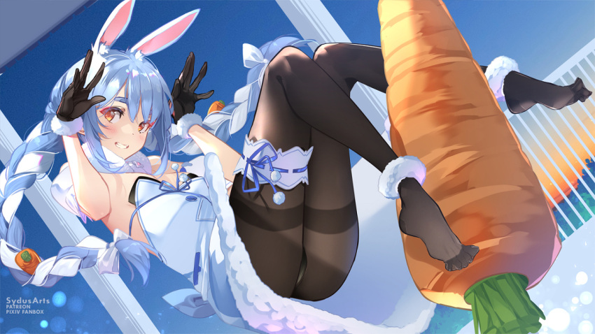 bunny_ears carrot feet hololive hololive_fantasy hololive_japan sydus usada_pekora virtual_youtuber