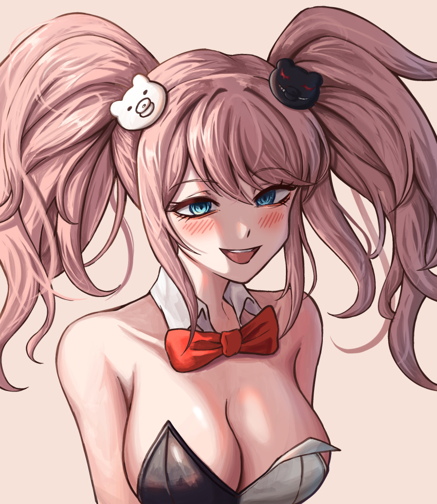 breasts bunny_girl bunnysuit cleavage danganronpa danganronpa:_trigger_happy_havoc danganronpa_1 female_only junko_enoshima large_breasts petra_(artist) straight_hair