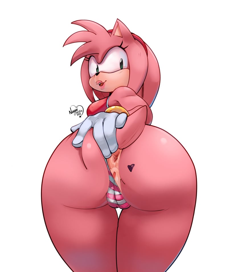 1girls absurd_res amy_rose anus ass ass_focus back_view big_ass big_butt breasts cameltoe clitoris_bulge eye_contact female_only hairband high_resolution looking_at_viewer nagainosfw panties panties_aside pink_body png presenting presenting_ass pussy sideboob solo solo_female sonic_(series) tail thick_thighs thighs