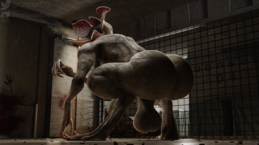 1male backsack balls big_balls big_butt blood blood_on_wall blood_stain bubble_butt chittercg claws dat_ass demogorgon dick fangs feral from_behind huge_balls huge_butt huge_cock humanoid_genitalia humanoid_penis large_ass large_balls large_penis looking_at_viewer looking_back male male_demogorgon_(stranger_things) male_only monster monstrous_humanoid nude rear_view smeared_blood squat squatting staring_at_viewer stranger_things thick_ass_monster thick_thighs