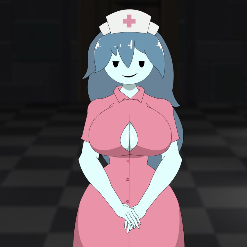 aged_up big_breasts boob_window color colored ghost ghost_girl horny huge_breasts large_breasts looking_at_viewer mob_face nurse nurse_uniform spooky's_house_of_jump_scares spooky_(shojs) tagme tvcomrade123