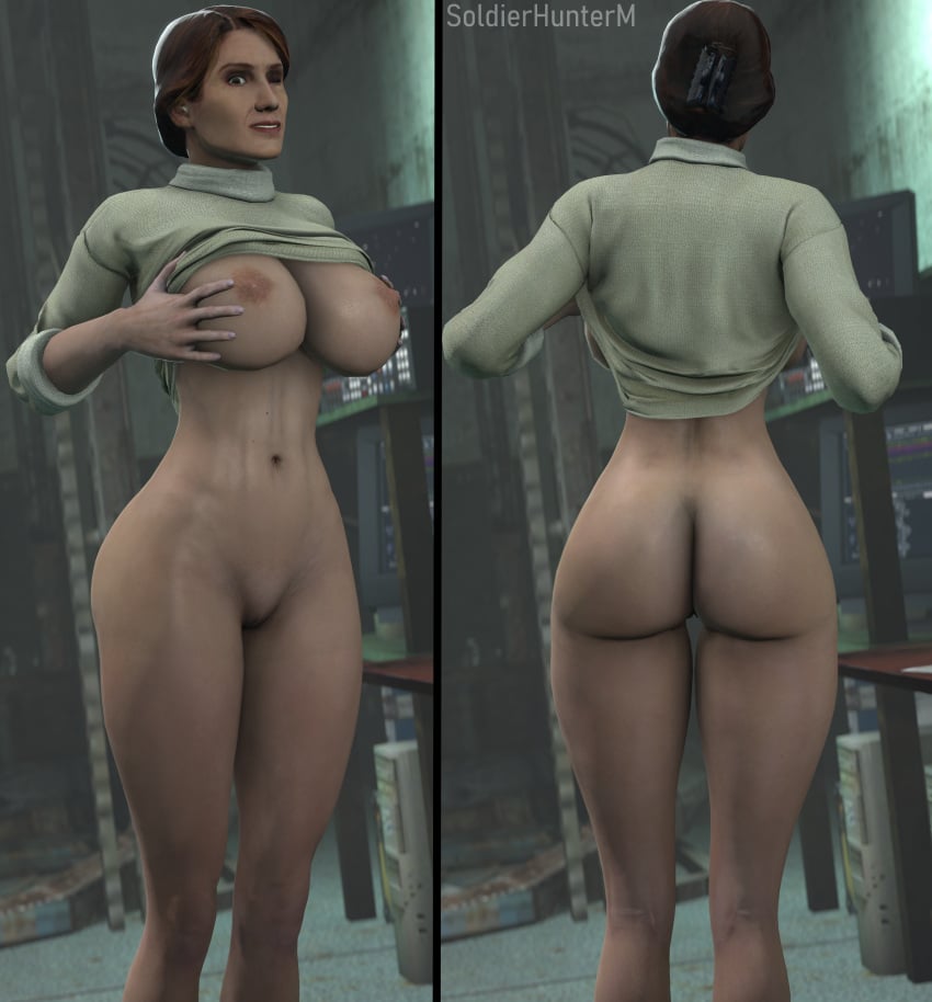 1girls 3d 4k ass big_ass big_breasts breasts brown_hair clothing completely_nude completely_nude_female female female_only flashing_breasts half-life half-life_2 huge_breasts human judith_mossman milf nipples no_pants nude nude_female pussy smile soldierhunterm source_filmmaker turtleneck turtleneck_sweater valve