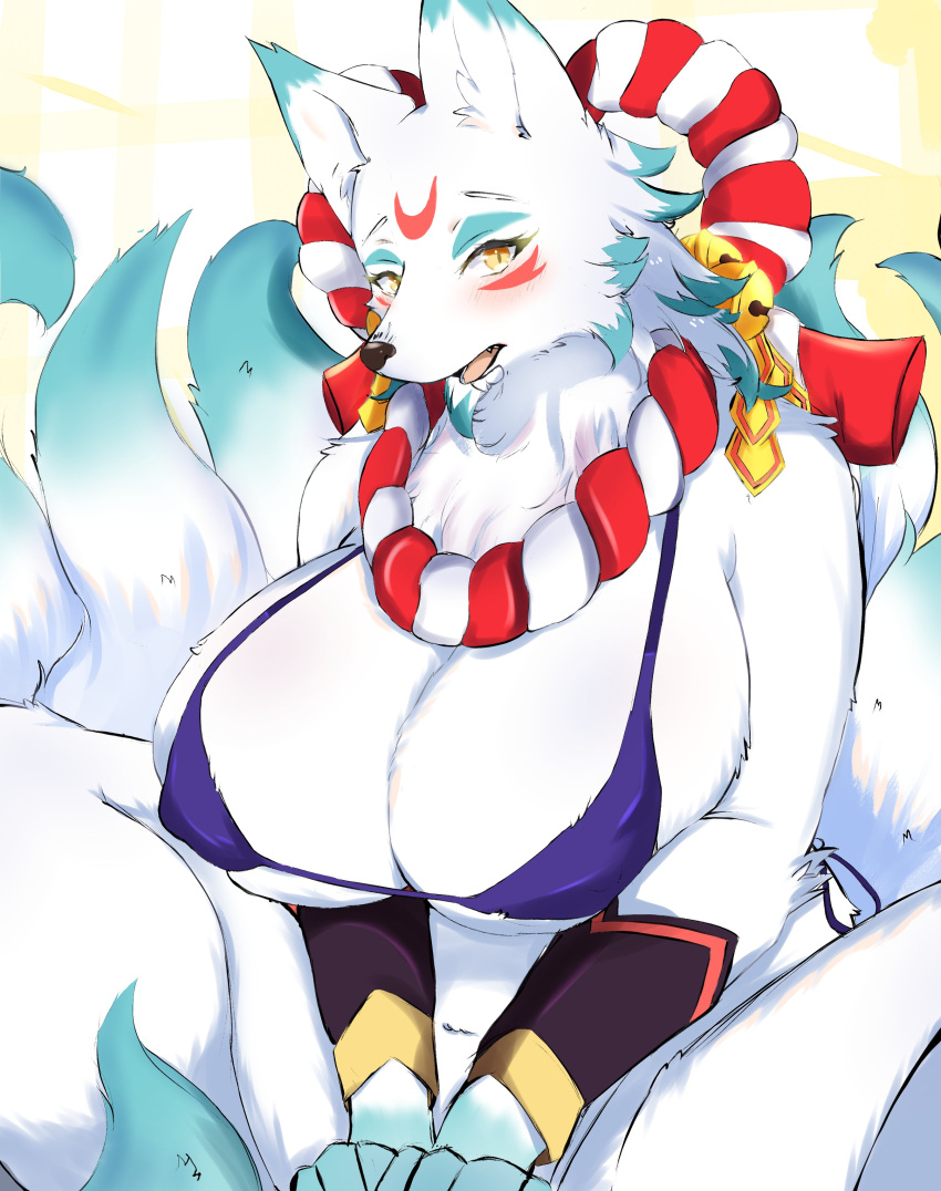 big_breasts breasts female furry kyuukon_(qkonsan) kyuuoku tagme