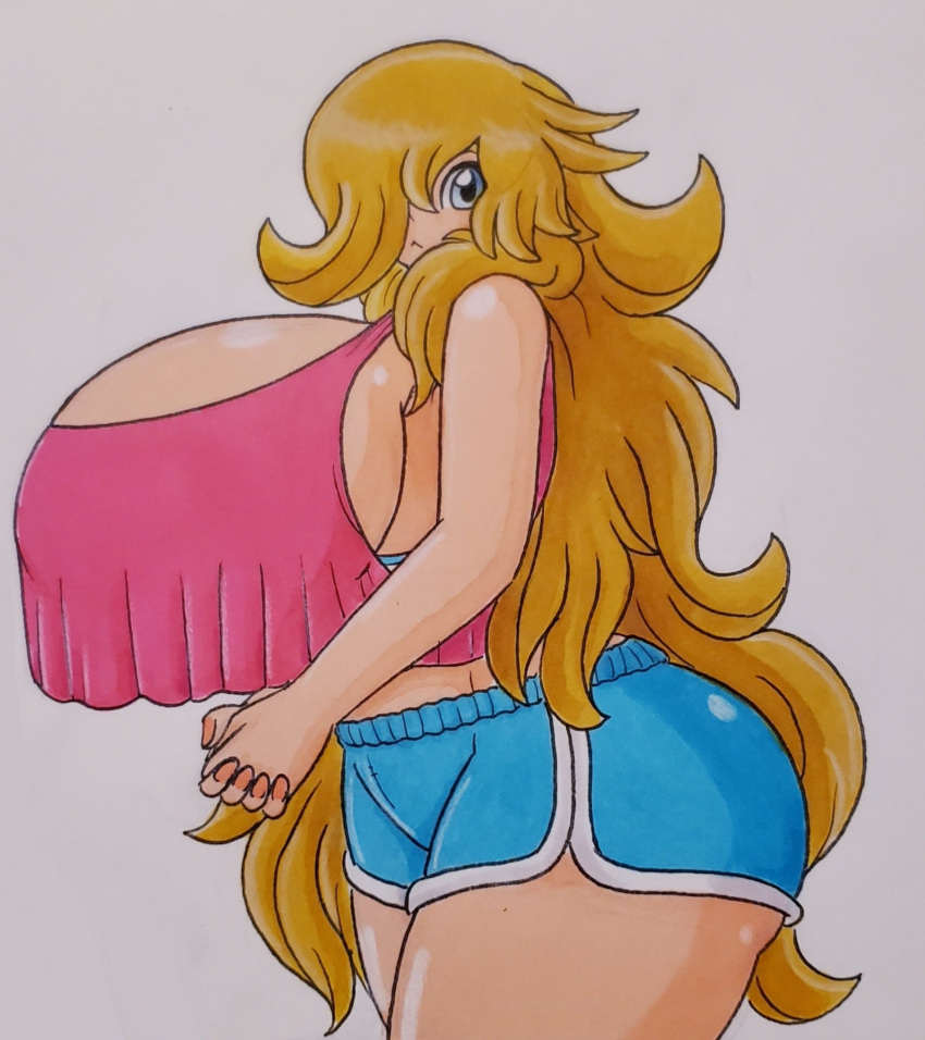 big_ass big_breasts breasts bubble_butt female handdrawn jumneyarts mario_(series) princess_rosalina rosajon_(protonjon)