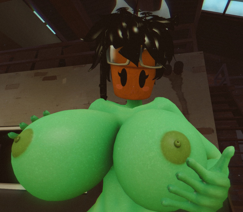 3d anthro big_ass big_breasts blaster_master blaster_master_zero_2 breasts kanna_(blaster_master) mob_face plantie