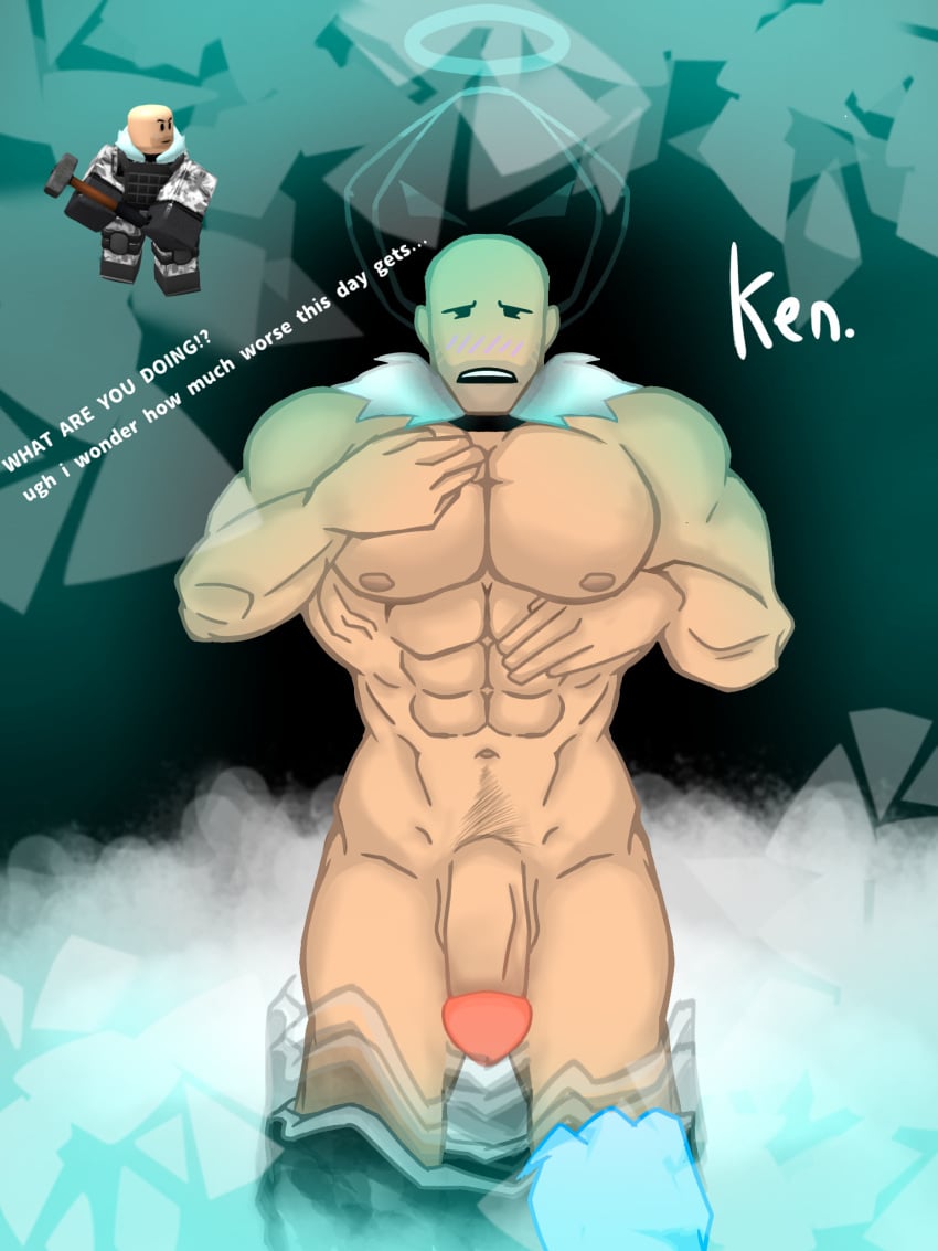 2boys gay kendrick_nsfw muscular muscular_male pubic_hair reference_image roblox roblox_game robloxian sledger solo tagme tower_defense_simulator