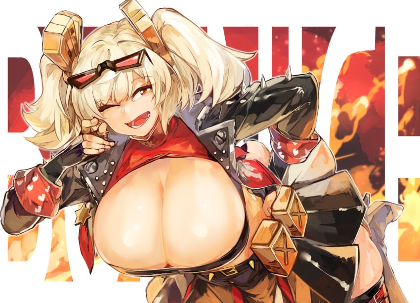 1girls big_breasts blonde_hair breasts burnice_white female kirome65535 looking_at_viewer shiny shiny_skin sitting smile smug smug_face solo thick thick_thighs thighs wet wet_body zenless_zone_zero