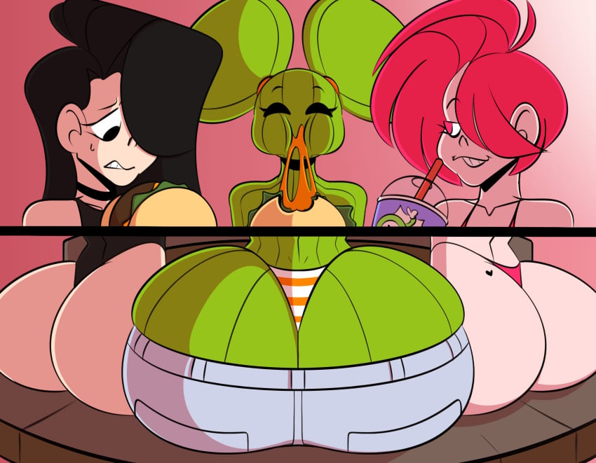 3girls big_ass bubble_butt character_request female huge_ass jetscroll tagme thick_thighs wide_hips