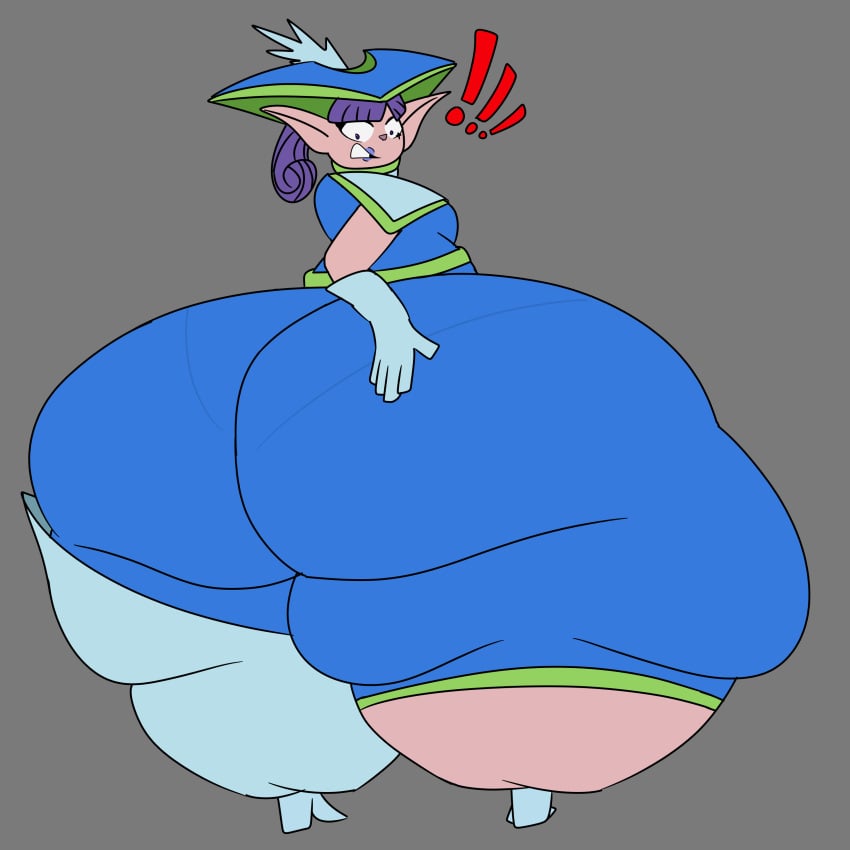 ass_bigger_than_breasts ass_bigger_than_head ass_expansion big_a-ron blue_eyes bottom_heavy evening_star huge_ass hyper_ass little_paisano looking_at_ass penny's_big_breakaway shocked_expression small_breasts taboo_artist_(penny's_big_breakaway)