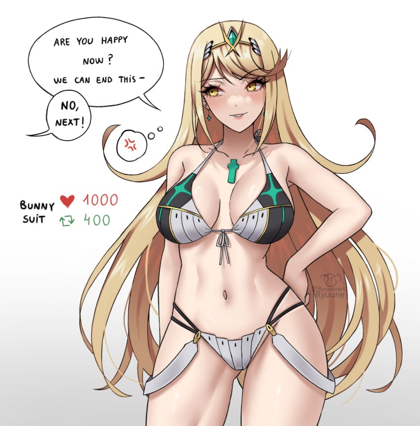 breasts female female_only mythra nintendo ryuuneart solo swimsuit tagme xenoblade_(series) xenoblade_chronicles_2