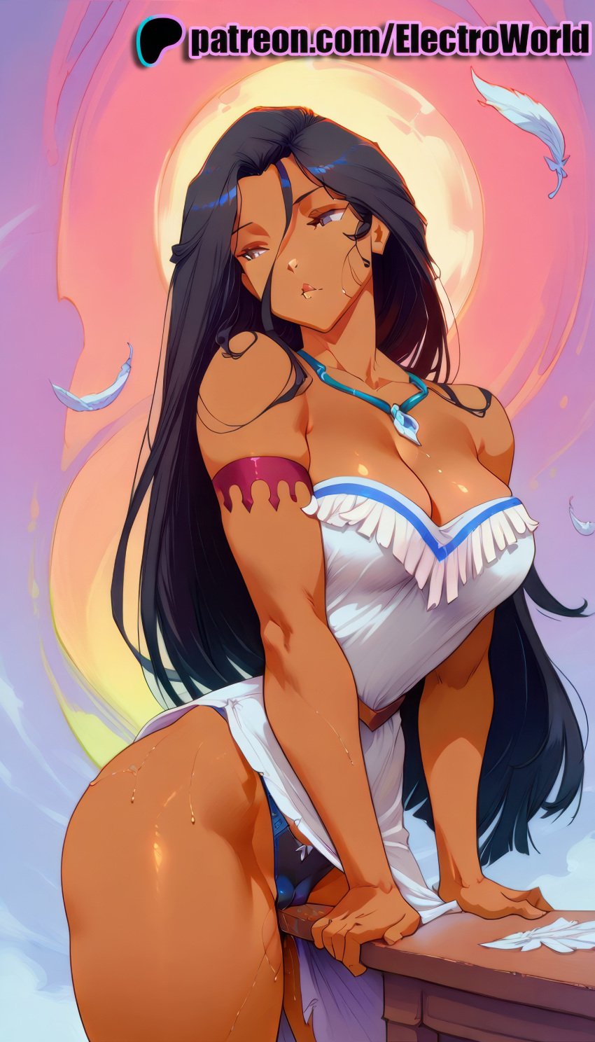 1female 1girls ai_generated blush breasts camel_toe cameltoe curvaceous curvaceous_body curvaceous_female curvaceous_figure dark-skinned_female dark_skin disney electroworld female female female_focus female_only highres inviting_to_sex masturbation nude nude_female panties pleasure_face pleasured_female pocahontas pocahontas_(character) pov seductive seductive_female seductive_look seductive_pose solo solo_female solo_focus sweat sweatdrop sweaty_body table table_sex trembling trembling_for_pleasure uncensored voluptuous voluptuous_female wet wet_body wet_panties wet_pussy wet_skin