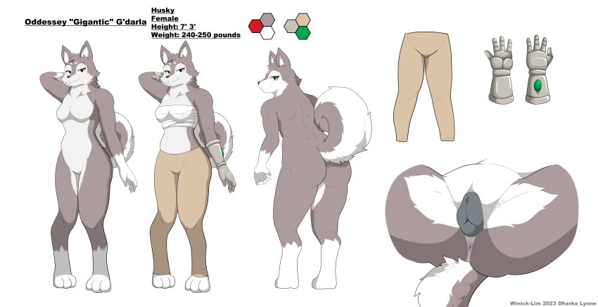 absurd_res anthro canid canine canis domestic_dog female hi_res husky mammal nordic_sled_dog odessey_(maelstrom) siberian_husky solo spitz winick-lim