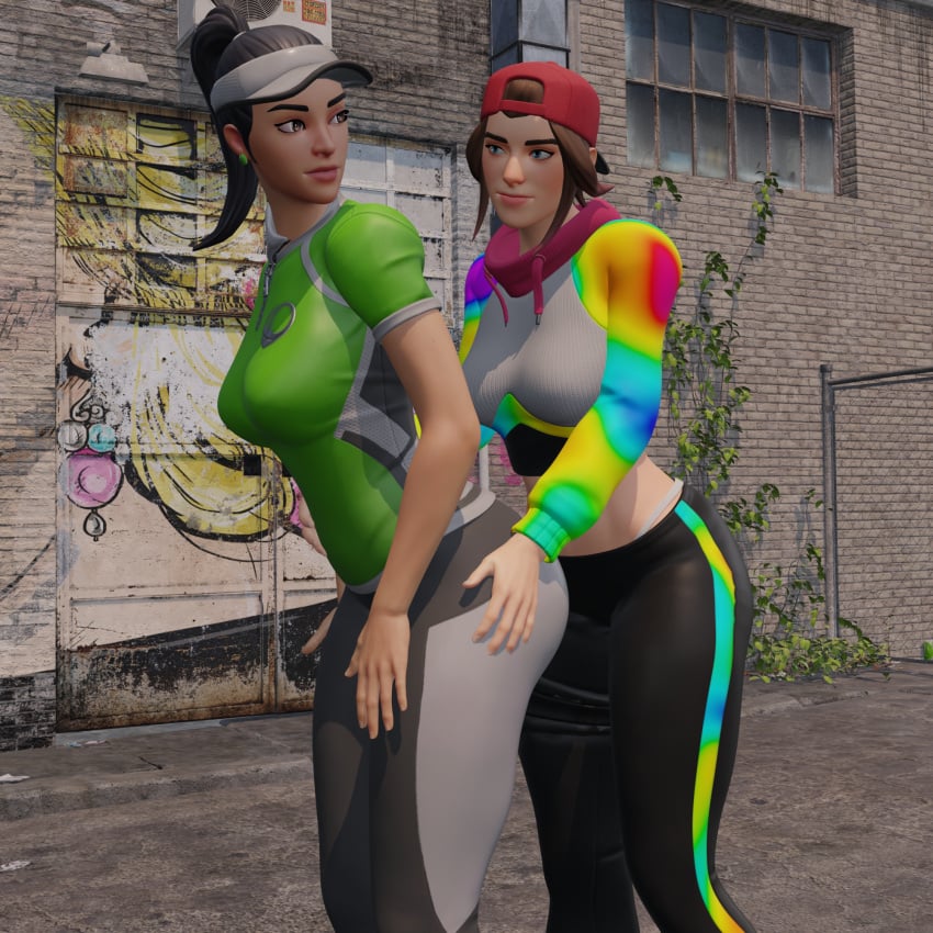 2girls female fortnite javier_323 loserfruit par_patroller_(fortnite)