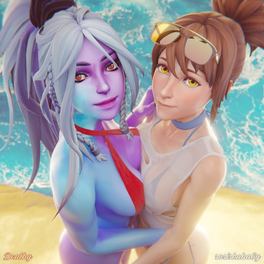 3d 3d_render beach bikini bikini_bottom bikini_top blender blender3d blender_cycles boobs day deathy dota dota2girls dota_2 drow drow_ranger marci marci_(dota) render sea seaside sosiskaba6y wet wet_body wet_clothes wet_clothing wet_skin