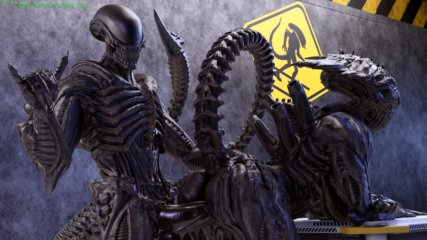 16:9 2020 3d_(artwork) absurd_res alien alien_(franchise) all_fours ass big_breasts big_butt big_penis black_body breasts butt_grab claws detailed_background digital_media_(artwork) doggy_style duo excella eyeless fangs female female_penetrated female_xenomorph from_behind_position genitals hand_on_butt hi_res huge_filesize humanoid humanoid_on_humanoid male male/female male_penetrating male_penetrating_female male_xenomorph monster muscular muscular_female muscular_male open_mouth penetration penile penile_penetration penis penis_in_pussy sex thekidxeno vaginal_penetration widescreen x3no xenomorph