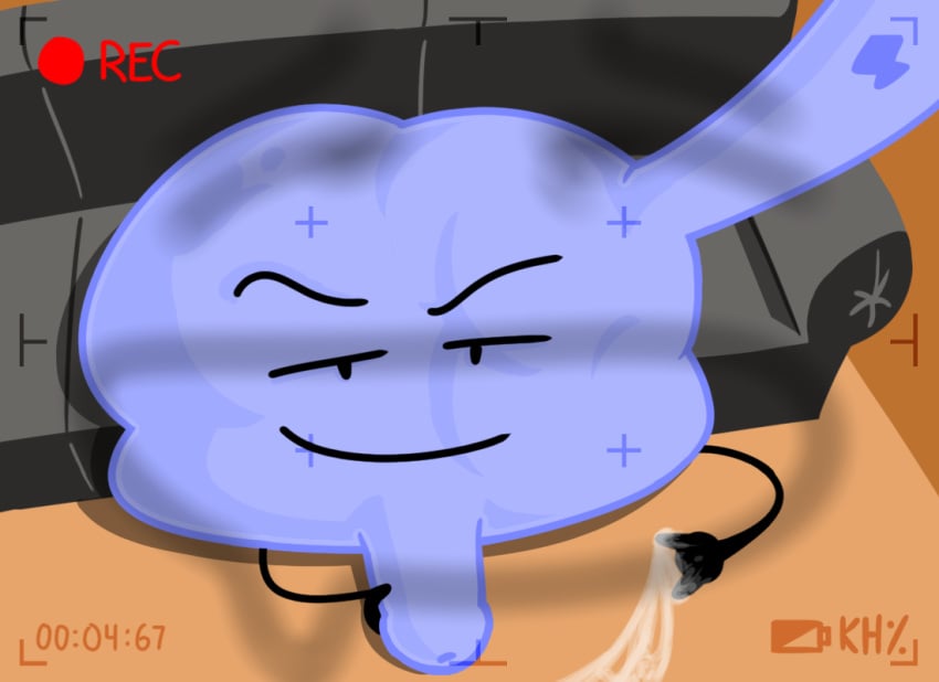 ahe_gao animate_inanimate autofootjob battle_for_dream_island bodily_fluids camera camera_(bfdi) cum erection footjob genital_fluids genitals humanoid_genitalia humanoid_penis kh kingheron_(artist) looking_pleasured lube object_shows orgasm_face penis saliva solo winner_(bfdi)