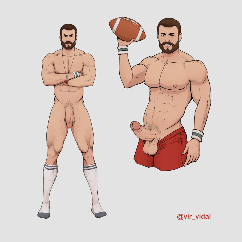 big_cock big_penis boner coach erect_penis erection flaccid flaccid_penis football football_coach hard_on high_socks huge_cock male male_only muscles muscular muscular_male nude penis_out solo solo_male veiny_penis vir_vidal