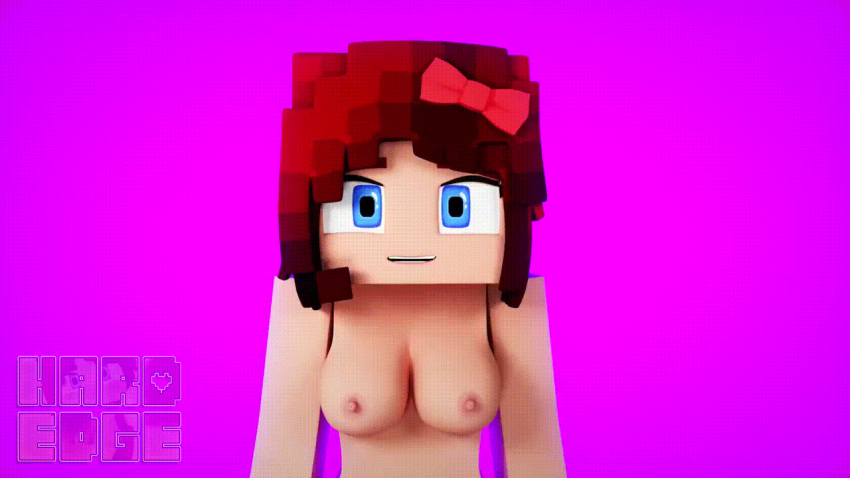 1girls 3d animated blue_eyes breasts erection hardedge horny_female human humanoid looking_at_viewer mine-imator minecraft nude_female outside red_hair scarlett_(hardedge) smile solo solo_female tagme