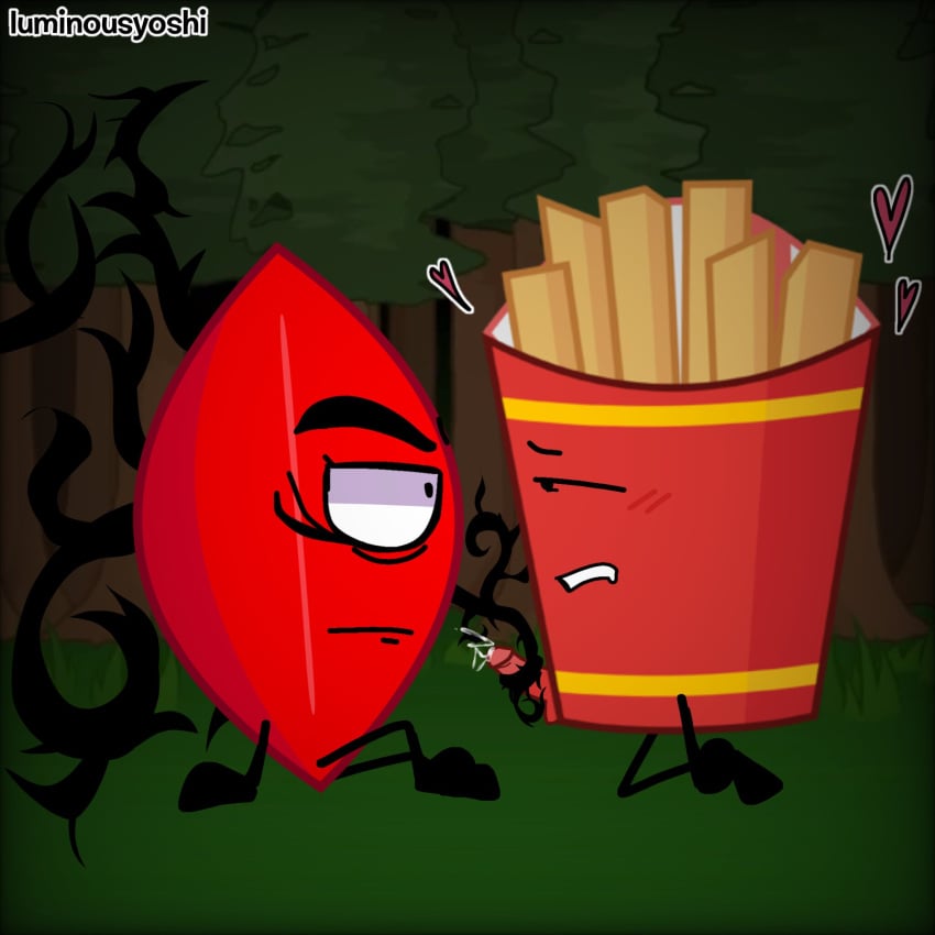 battle_for_dream_island battle_for_dream_island_again bfb bfdi bfdia cum cumshot evil_leafy_(bfdi) fries_(bfdi) object_shows penis stroking_penis the_power_of_two tpot