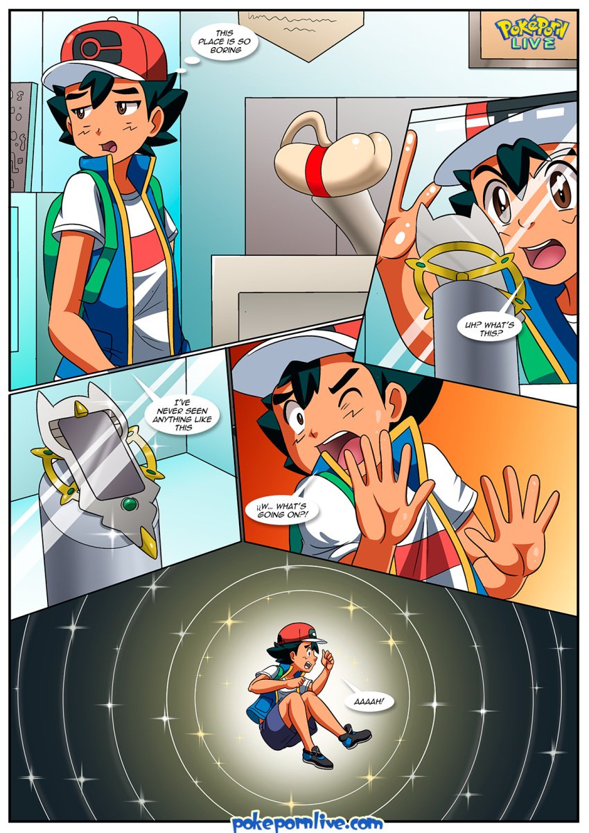 a_lover_from_the_future ash_ketchum comic dialogue nintendo not_porn palcomix pokemon pokemon_journeys pokemon_legends:_arceus pokepornlive satoshi_(pokemon) tagme