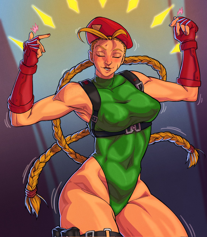 athletic athletic_female busty cammy_white capcom female female_focus female_only gorgoden_weiner hourglass_figure pinup pinup_pose standing street_fighter tagme wide_hips