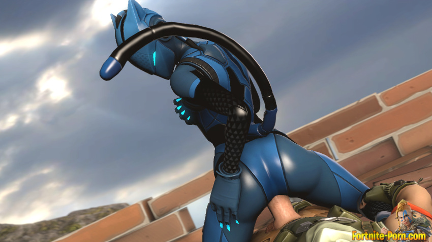 cat_ears cat_suit cat_tail female fondling fondling_breast fortnite fortnite:_battle_royale looking_back looking_back_at_partner lynx_(fortnite) mask masked masked_female tagme vaginal_penetration