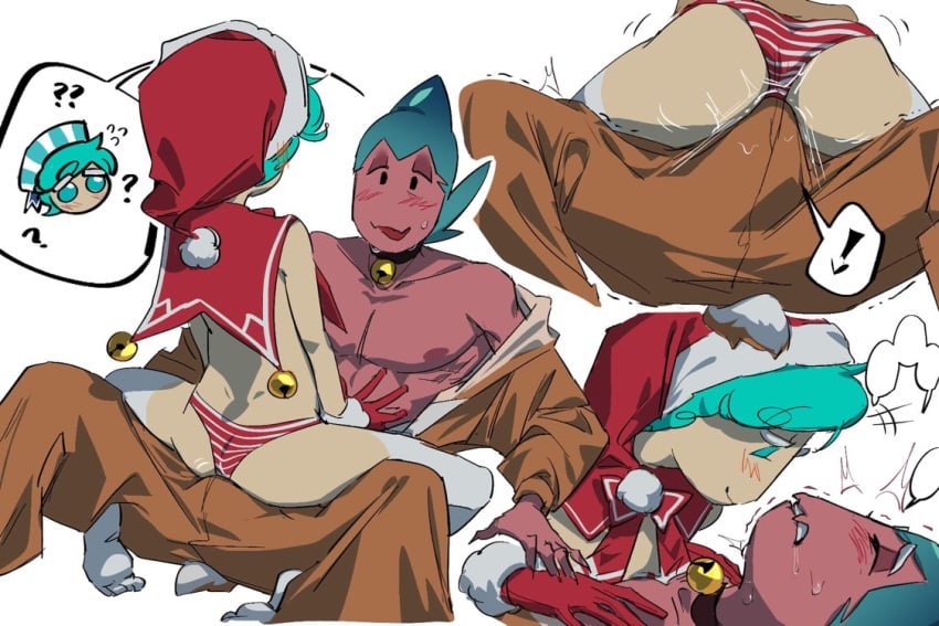 2boys aged_up cjay_black21 cookie_run cosplay peppermint_cookie sorbet_shark_cookie yaoi