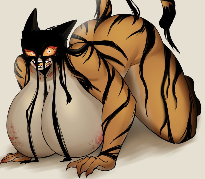 1girls big_breasts breasts dream_tiger dream_tiger_(govy9807) female female_only huge_breasts large_breasts monster monster_girl orange_eyes original sharp_teeth smile smiling source_request tagme thick_thighs tiger tiger_ears tiger_girl tiger_print tiger_tail tits zenikitsu