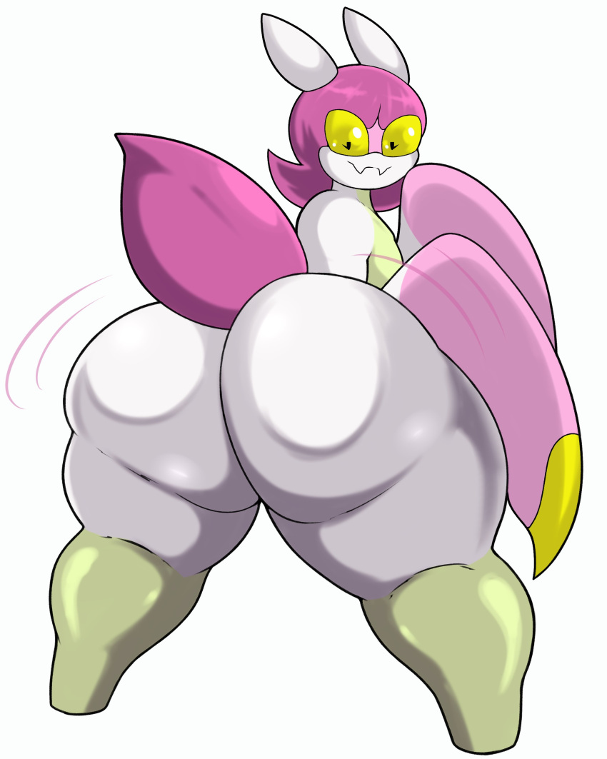 ass big_ass bottom_heavy bug_(sodabug) bug_girl cepsil0n curvaceous curvy curvy_body curvy_figure curvy_hips fat_ass female female_focus flat_chest huge_ass looking_at_viewer looking_back mantis shaking shaking_ass shaking_butt shortstack sodabug thick_thighs wide_hips