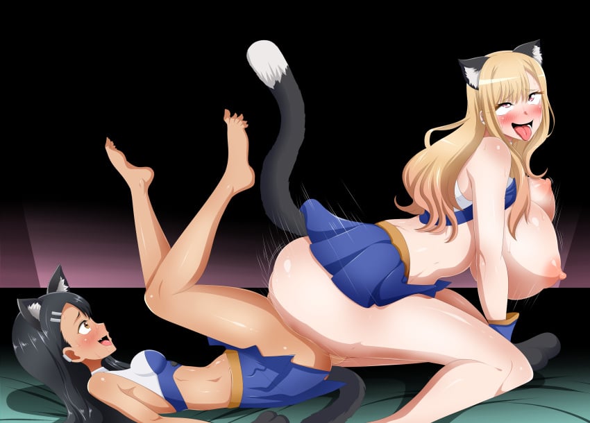 1futa 1girl1futa 1girls ahe_gao ambiguous_penetration big_breasts blonde_female blonde_hair cat_ears cat_tail cheerleader_uniform clothed_female clothed_sex crossover ear_piercing ed-jim feet feet_up female futa_on_female futa_sans_pussy futa_with_female futanari gyaru hayase_nagatoro kitagawa_marin large_areolae large_breasts larger_female light-skinned_female massive_ass massive_breasts please_don't_bully_me,_nagatoro reverse_amazon_position sex skirt small_breasts smaller_futanari sono_bisque_doll_wa_koi_wo_suru sweat sweating tan-skinned_futanari tongue_out top_lift whentai