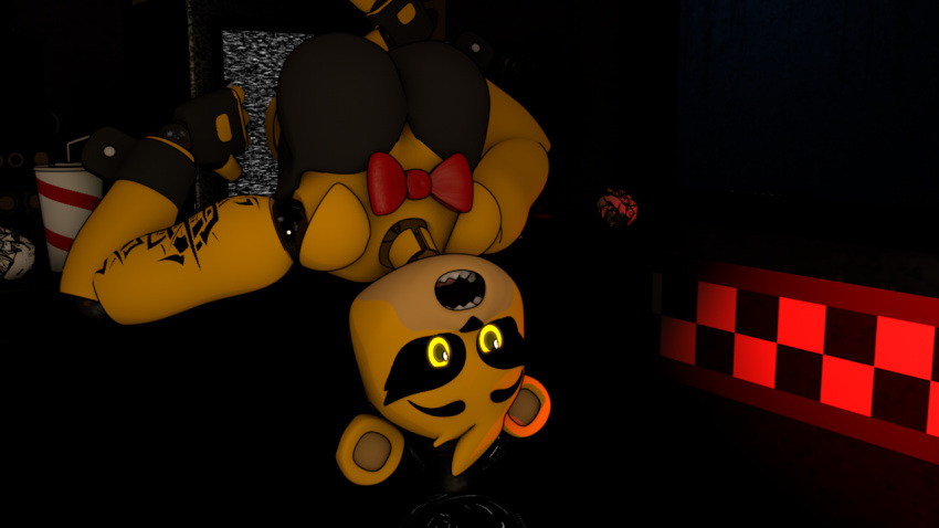 3d female five_nights_at_freddy's fnaf golden_freddy golden_freddy_(fnaf) goldenfreddy nightbotgrey solo