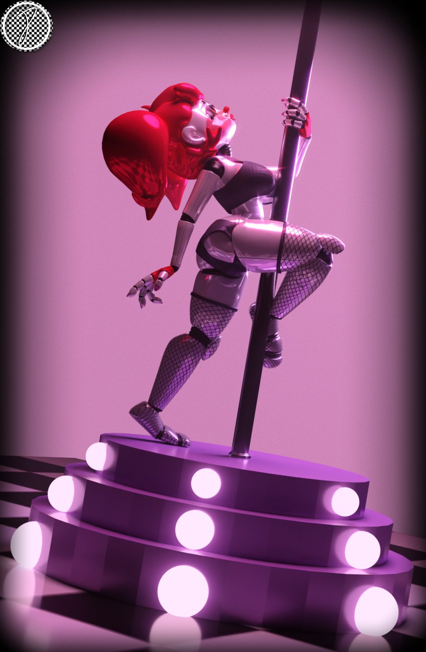 3d 3d_(artwork) baby_(fnafsl) blender_(software) circus_baby circus_baby_(fnaf) five_nights_at_freddy's five_nights_at_freddy's:_sister_location pole_dancer pole_dancing polsy robot_girl so87baby solo summer_baby summer_of_87_baby underwear