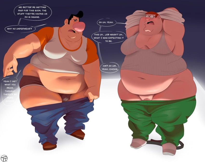 2boys chubby_male family_guy fat fat_man gay harold_(billy_and_mandy) male male_only manboobs moobs obese obese_male overweight overweight_male peter_griffin stripping superchub the_grim_adventures_of_billy_and_mandy trashtoonz yaoi