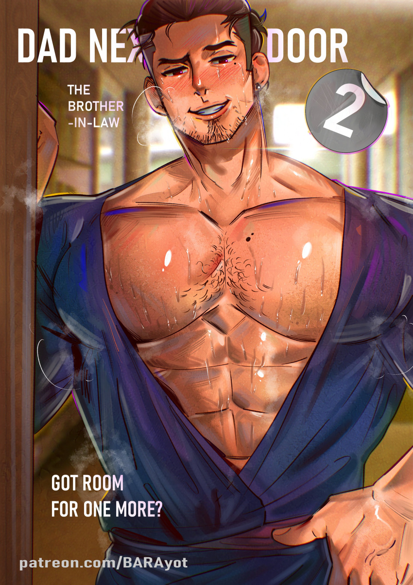 1boy abs bara barayot blush dilf gay looking_at_viewer male male/male male_only pecs pov pov_eye_contact solo solo_male