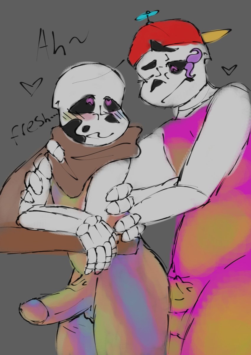 fresh_sans gay gay_sex ink_sans ink_sans_(fan_character) inktale parasite pun_lord sans sans_au sanscest skeleton