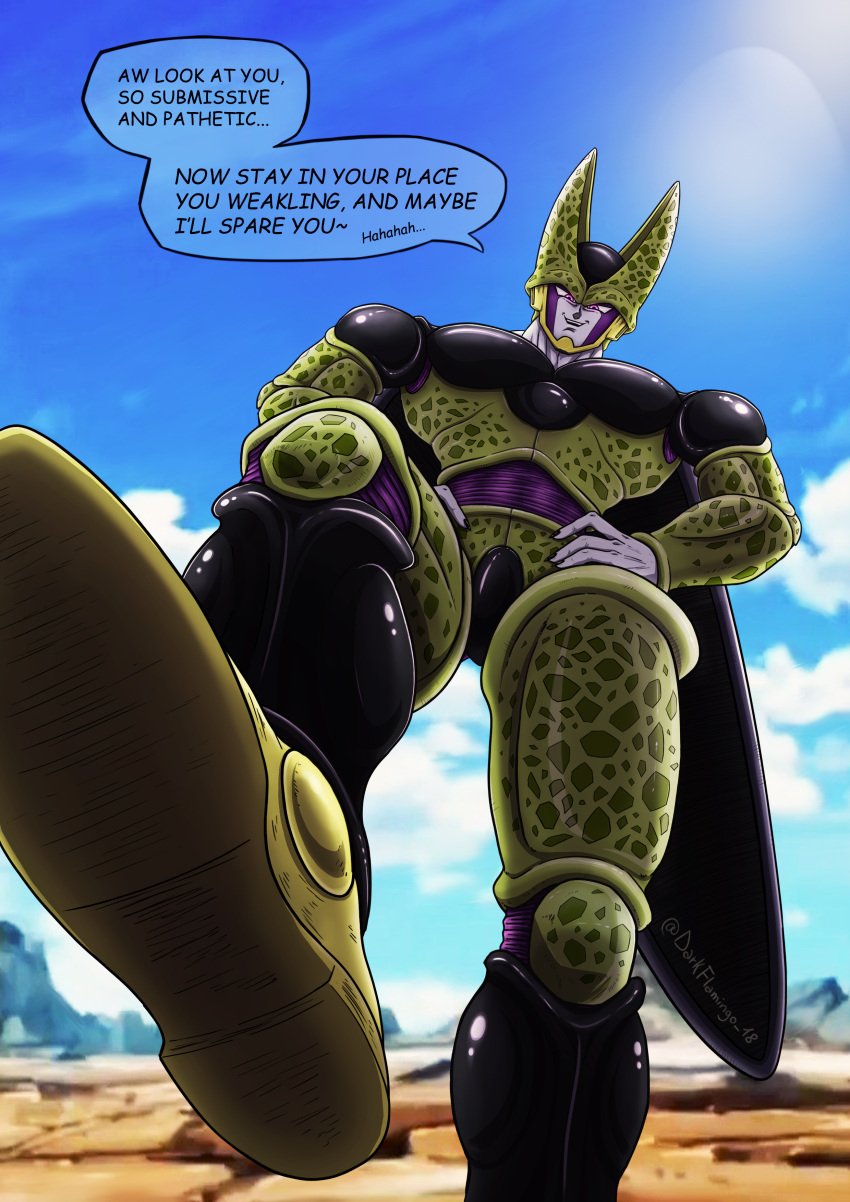 alien android background black_nail_polish black_nails bug bug_wings cell_(dragon_ball) darkflamingo_18 dialogue dialogue_box dialogue_bubble dominant dominant_male domination dragon_ball dragon_ball_fighterz dragon_ball_gt dragon_ball_super dragon_ball_xenoverse dragon_ball_z feet foot_fetish foot_focus foreshortening glowing_eyes green_body hand_on_hip hands_on_hips horns humiliated humiliation long_nails male male_boobs male_focus male_only monster monster_boy muscles muscular muscular_male no_humans no_nude outdoors outside pecs pectoral_bulge pectorals perfect_body perfect_cell pink_eyes shoes spots spotted_body stepped_on stepping stepping_on stepping_on_viewer submissive_pov talking_to_viewer view_from_below viewed_from_below viewed_from_between_legs viewer_perspective viewer_pov white_skin wings yellow_shoes