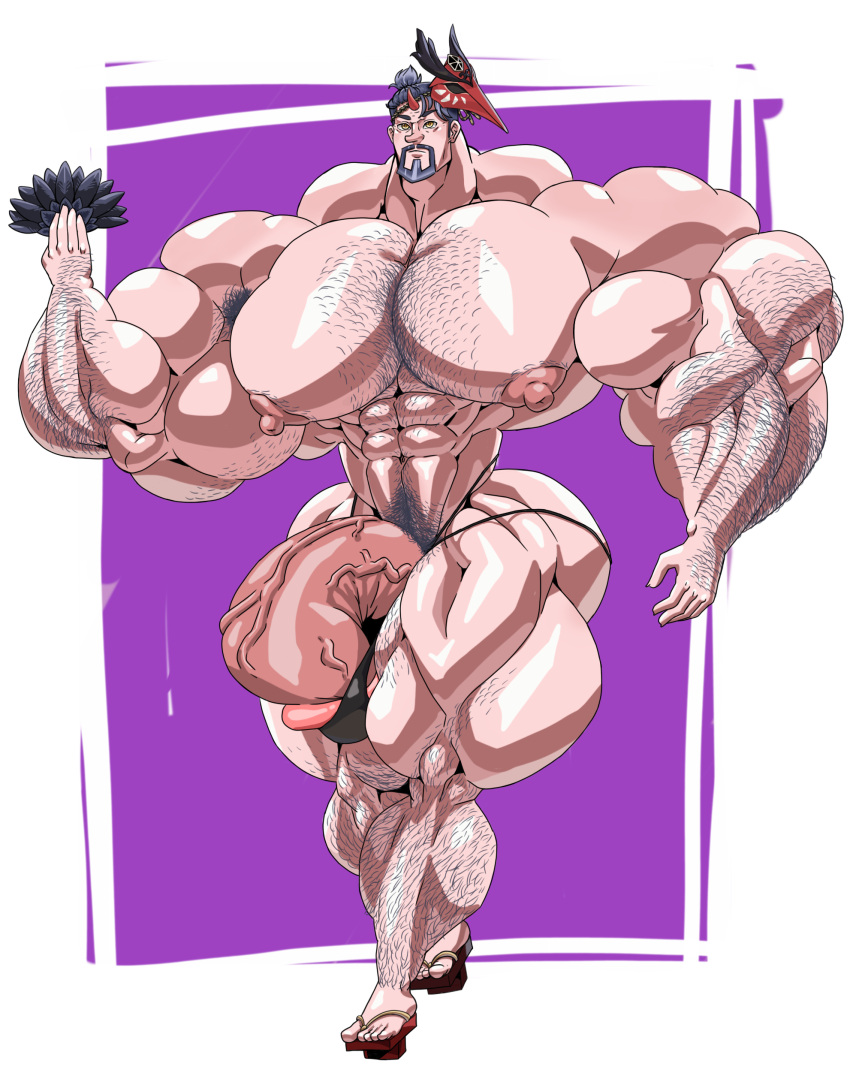 bara bara_tiddies bara_tits barazoku beefy big_areola big_muscles big_nipples big_pecs big_penis bodybuilder buff genderbent genderswap_(ftm) genshin_impact hairy hairy_arms hairy_chest hairy_legs hairy_male huge_butt huge_muscles huge_nipples hyper hyper_genitalia hyper_muscles kujou_sara large_muscles large_pecs large_penis male male_focus male_only mascbara mihoyo muscular muscular_arms muscular_legs muscular_male muscular_thighs purplephantom7 rule_63 tengu tengu_mask