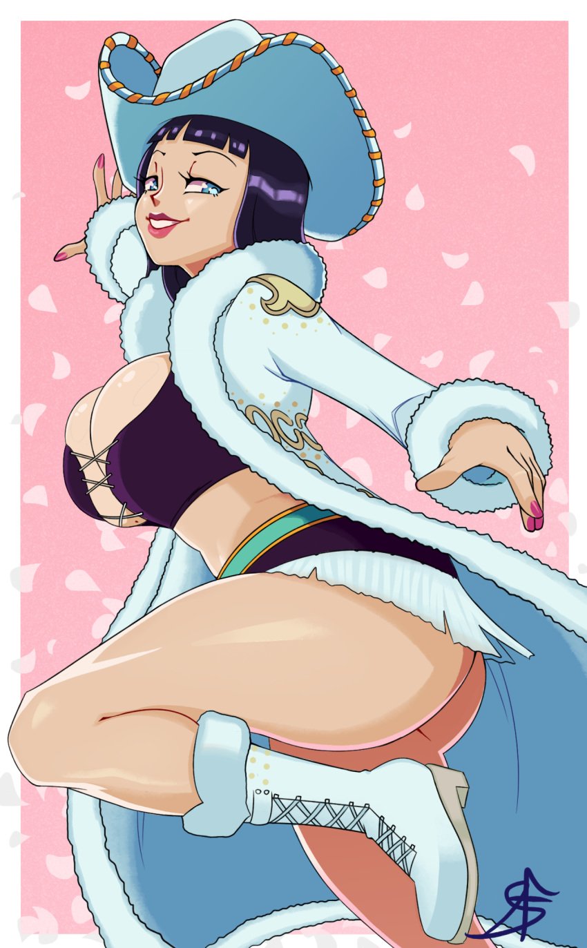 big_breasts female female_only nico_robin one_piece starfinga thick_thighs