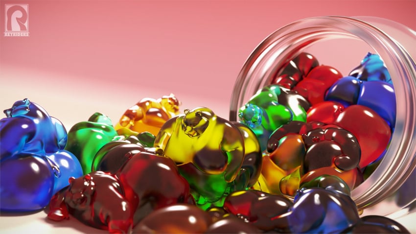 3d_(artwork) anthro ass balls belly big_belly big_breasts big_butt blue_body breasts butt_grab butt_squish candy dessert digital_media_(artwork) food food_creature genitals glistening green_body group group_sex gummy_(food) gummy_bear_(food) hand_on_butt hi_res huge_breasts huge_butt jar mammal obese orange_body orgy overweight red_body reyriders sex simple_background squish thick_thighs translucent ursid wide_hips yellow_body