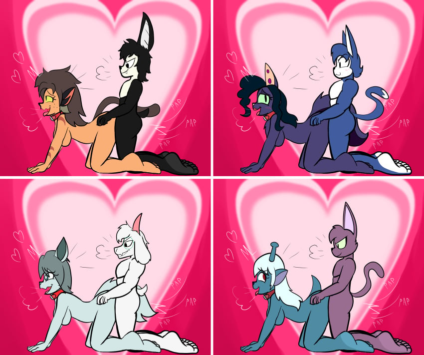 4boys 4girls absurd_res anthro barefoot bimm bovid canid canine canis caprine cartoon_network catra cattus_the_one_blade chiropteran collar darkburst_(artist) deltarune doggy_style domestic_cat dreamworks duo dust:_an_elysian_tail dust_(elysian_tail) feet felid feline felis female from_behind_position fucked_silly goat group hali hi_res humanoid male male/female mammal masters_of_the_universe mattel max_(summer_camp_island) mighty_magiswords netflix ralsei rule_63 sex she-ra_and_the_princesses_of_power straight summer_camp_island undertale undertale_(series) video_games wolf