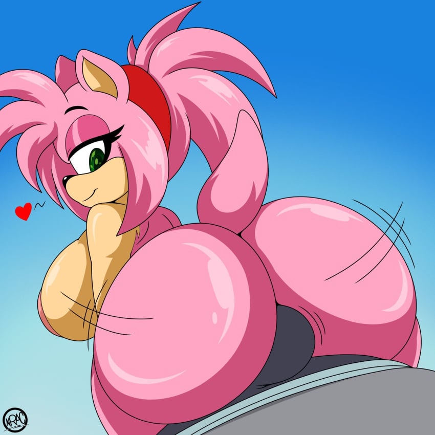 1boy 1girls amy_rose anthro areola ass big_breast big_butt breast buttjob clothed clothing dat_ass dry_humping duo erection erection_under_clothing eulipotyphlan female fuckynrac furry heart hearts hedgehog hi_res hot_dogging huge_butt looking_back male male/female mammal nipple nr_ac nude puffy_areola sega sex sideboob sonic_(series)